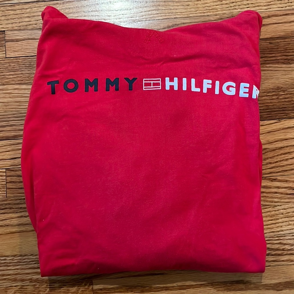 Boys Tommy Hilfiger T-Shirt Hoodie-Size X-Large